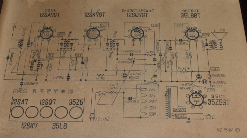ナショナル PS-54型 真空管ラジオ 昭和初期の真空管ラジオ「ナショナル PS-54」の修復